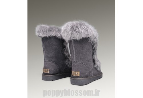 Acheter Bottes Ugg-235 court en fourrure de renard gris